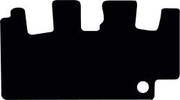 Produktbild: Fußmatte Gummi schwarz, für Takeuchi Minibagger TB 228, TB 235, TB 250; bis Bj. 18