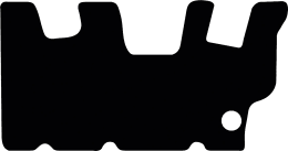 Produktbild: Fußmatte Gummi schwarz, für Takeuchi Kompaktbagger TB 370, ab Bj. 20