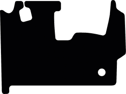 Produktbild: Fußmatte Velours schwarz, für Takeuchi Radbagger TB 295 W, ab Bj. 15