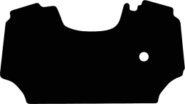 Produktbild: Fußmatte Velours schwarz, für Traktor Deutz-Fahr 5080 D, 5090 D, 5090.4 D, 50100.4 D