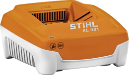 Produktbild: STIHL Batterieladegerät AL 301 in Orange-Weiß mit Lüftungsschlitzen