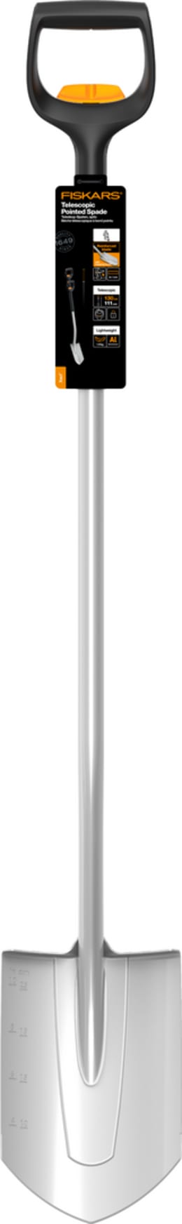 Produktbild: Fiskars Xact Telescopic Spaten spitz