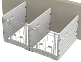 Produktbild: KERBL Kälberbox modular Doppelbucht wandständig, Liegefläche pro Bucht 160 x 115 cm, 14629