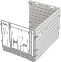 Produktbild: KERBL Kälberbox modular Erweiterung Einzelbucht, freistehend, Liegefläche pro Bucht 160 x 115 cm, 14630
