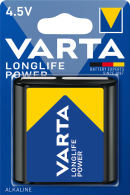Produktbild: VARTA Batterie Alkaline Longlife Power Flachbatterie, 3LR12 4,5 V/6.100 mAh, 1 St. Blister