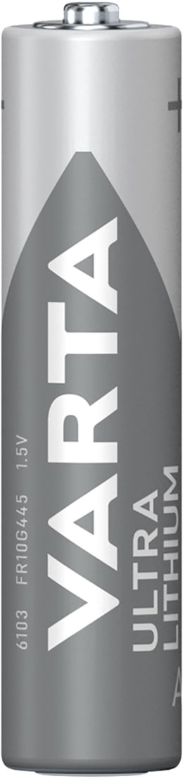 Produktbild: VARTA Batterie Lithium Ultra AAA, Micro, LR03 1,5 V/1.100 mAh, 2 St. Blister