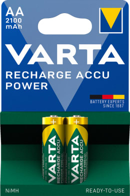Produktbild: VARTA Akku Power AA, Mignon, HR6 1,2 V/2.100 mAh, 2 St. Blister