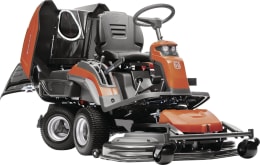 Produktbild: Husqvarna Rider RC 320Ts AWD Aufsitzmäher in Orange-Grau mit Allradantrieb und Frontmähdeck