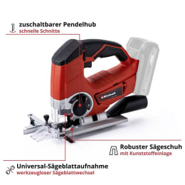 Produktbild: EINHELL Power X-Change Akku-Stichsäge TE-JS 18/80 Li-Solo