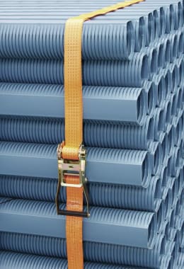 Produktbild: KERBL Zurrgurt 50 mm 2-teilig, Spitzhaken, Ratsche orange