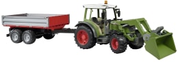 Produktbild: Bruder® Modell Fendt Traktor 211 Vario mit Frontlader und Bordwandanhänger 1:16
