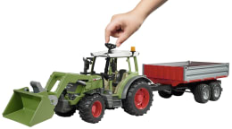 Produktbild: Bruder® Modell Fendt Traktor 211 Vario mit Frontlader und Bordwandanhänger 1:16