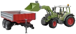 Produktbild: Bruder® Modell Fendt Traktor 211 Vario mit Frontlader und Bordwandanhänger 1:16