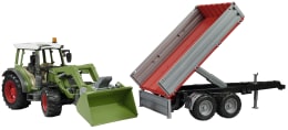 Produktbild: Bruder® Modell Fendt Traktor 211 Vario mit Frontlader und Bordwandanhänger 1:16
