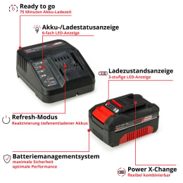 Produktbild: EINHELL PXC-Starter-Kit 18V 4,0 Ah inkl. Akku und Ladegerät