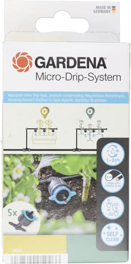 Produktbild: GARDENA Micro-Drip-System Regulierbarer Reihentropfer druckausgleichend orange/anthrazit