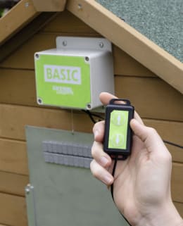 Produktbild: KERBL Taster für Türöffner und Türöffner Basic für automatische Hühnerklappe
