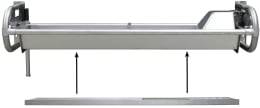 Produktbild: Suevia Flach-Schwenktrog 55 l 156 x 60 x 57,5 cm, mit Edelstahl Wandkonsolen, Hochdruck bis 5 bar