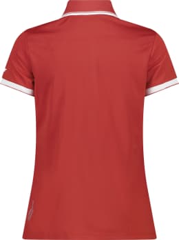 Produktbild: Fendt Poloshirt Damen rot, weiß