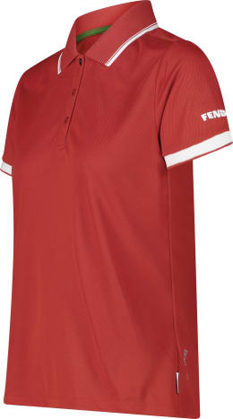 Produktbild: Fendt Poloshirt Damen rot, weiß