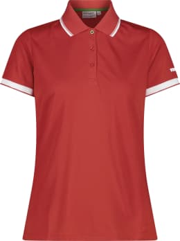 Produktbild: Fendt Poloshirt Damen rot, weiß