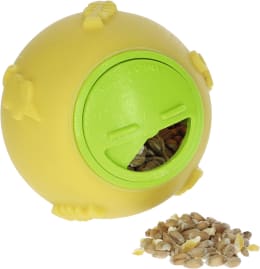 Produktbild: KERBL Futterball Snackball gelb, für Hühner, 3 individuelle Öffnungsweiten
