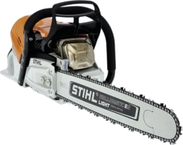 Produktbild: STIHL Benzin-Kettensäge MS 500i mit 50 cm Schienenlänge, orange-weißes Gehäuse, schwarze Griffe