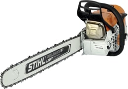 Produktbild: STIHL Benzin-Kettensäge MS 500i mit 71 cm Schienenlänge, orange-schwarzes Gehäuse