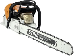 Produktbild: STIHL Benzin-Kettensäge MS 500i mit 71 cm Schwertlänge, orange-weißes Gehäuse