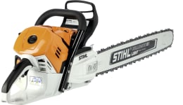 Produktbild: STIHL Benzin-Kettensäge MS 500i mit 71 cm Schwertlänge, orange-weißes Gehäuse, schwarze Griffe