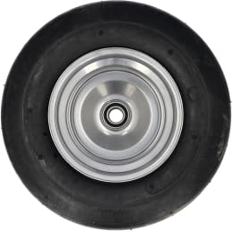 Produktbild: Knochenmuß Komplettrad 16x6.50 - 8 4 PR Rille, Felge Stahlblech, silber lackiert, Kugellager, Nabe 25 x 90 mm