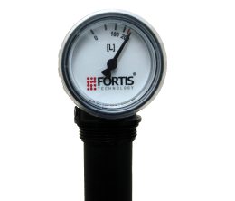 Produktbild: FORTIS Füllstandsanzeige mit Skala 0-100/200 Liter und Gewindeanschluss