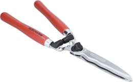 Produktbild: Berger Heckenschere Komfort Griff Buchenholz, rot, mit Wellenschliff