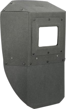 Produktbild: Freisicht-Schutzschild aus Diamantfiber, schwarz, Filterkassette 110 x 90 mm, verstärkt mit Blechsteg