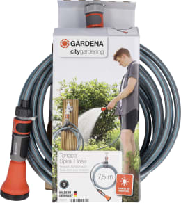 Produktbild: GARDENA city gardening Terrassen-Spiralschlauch blau/grau