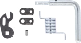 Set: Fendt Betätigungshebel für Anhängekupplung Scharmüller, Zugöse 40 mm, Traktor Fendt, Massey Ferguson
