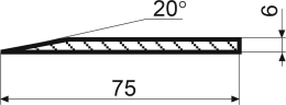 Technische Zeichnung: Fräsmesser 170 x 75 x 6 mm Bohrung 11,5 mm links/rechts für Howard Bodenfräsen, Motorhacken