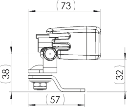 Technische Zeichnung: TYRI LED-Arbeitsscheinwerfer VL4 1.400 lm/15 W, 9 – 60 V, nahe Ausleuchtung