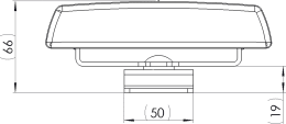 Technische Zeichnung: TYRI LED-Arbeitsscheinwerfer VL4 1.400 lm/15 W, 9 – 60 V, nahe Ausleuchtung