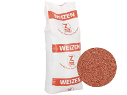 Produktbild: Weizen-Saatgut in Sack mit Detailansicht der Körner