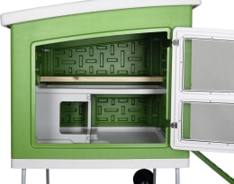 Produktbild: KERBL Hühnerstall MobileCoop Kunststoff mit erhöhtem Aufbau und Rollen, 119 x 96 x 162 cm