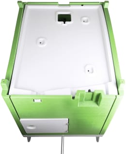 Produktbild: KERBL Hühnerstall MobileCoop Kunststoff mit erhöhtem Aufbau und Rollen, 119 x 96 x 162 cm