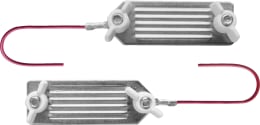 Produktbild: Ako Zaunverbindungskabel 80 cm für Verbindung Zaun/Zaun 2-fach, 2 x Klemmplatte Breitband bis 40 mm, rot