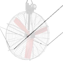 Technische Zeichnung: Aufhängesatz für Multifan Stallventilator WLV
