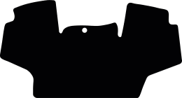 Produktbild: Fußmatte Velours schwarz, für John Deere Traktor 7710, 7810 mit mechanischem Gaspedal, Bj. 97 – 03