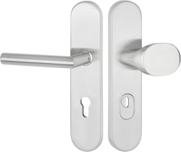 Produktbild: casafino Sicherheitsbeschlag E251 SB Langschild, Drücker/Knauf, mit Zylinderabdeckung, ES2/EN3 (RC3)