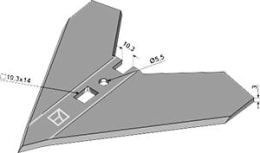 Technische Zeichnung: Industriehof® Hackschar, Arbeitsbreite 160 mm, für Hacktechnik Schmotzer