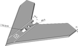 Technische Zeichnung: Industriehof® Hackschar, Arbeitsbreite 180 mm, für Hacktechnik Schmotzer