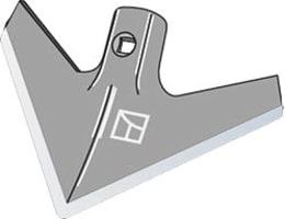 Produktbild: Industriehof® Hackschar universal, Arbeitsbreite 200 mm, Arbeitswinkel 40 °, Stärke 6 mm, Duraface-Beschichtung