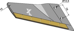 Technische Zeichnung: Industriehof® Scharflügel eXtreme® CARBIDE LINE rechts 480 mm, hartmetallbeschichtet